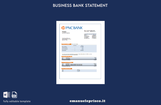 stile verificato Modello di estratto conto di controllo della società bancaria P